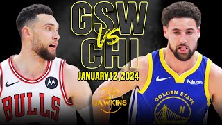 Golden State Warriors vs Chicago Bulls Full Game Highlights  January 12 2024  FreeDawkins [upl. by Assilem297]