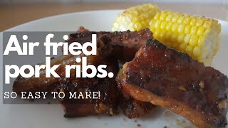 Air Fried Pork Ribs  Easy Air Fryer Recipes [upl. by Rellia]