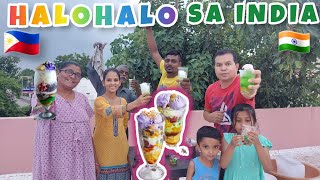 Finally my INDIAN FAMILY Try Famous HALOHALO of PHILIPPINES  Nagustuhan ba nila [upl. by Pelson]