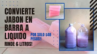 COMO HACER JABÓN LIQUIDO PARA ROPA EN LAVADORA casero con jabón zote en casa con zote [upl. by Wina342]