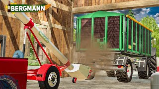 LS19 HOF BERGMANN 143 Start vom GETREIDETROCKNER mit Propangas und Weizen  FARMING SIMULATOR 19 [upl. by Des]