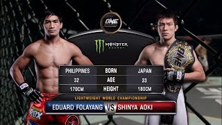 Eduard Folayang vs Shinya Aoki  Full Fight Replay [upl. by Ierbua]