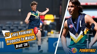 AFL Draft Rolling Top 20 Rankings July  Ones To Watch [upl. by Lanna]