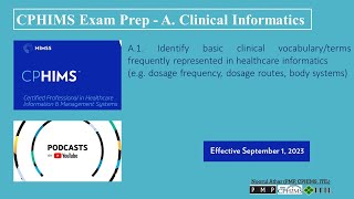 CPHIMS Exam Prep  A Clinical InformaticsA1  Podcast [upl. by Haisej]