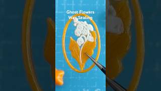 Wax Sealing Ghost Flowers 실링왁스 할로윈 👻 waxsealing asmr 실링왁스 waxseal [upl. by Riker]