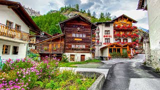 Les Haudères is a Swiss village in the beautiful Val dHérens 🇨🇭 Switzerland 4K [upl. by Trammel]