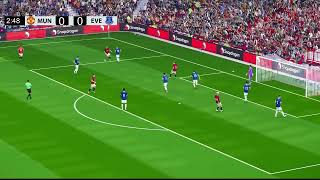 Manchester United vs Everton Premier League 2324 Full Match  Video Game Simulation PES 2021 [upl. by Opal]