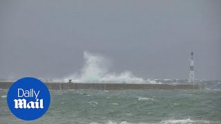 Cyclone warning as galeforce winds batter Greece [upl. by Ibby958]