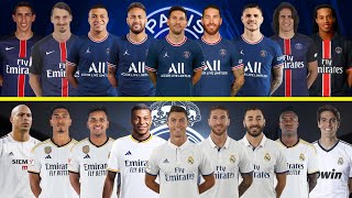 PSG Legends vs Real Madrid Legends  Ronaldo Messi Mbappe Neymar Sergio Ramos Vinicius [upl. by Dottie545]