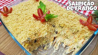 RECEITA FÁCIL DE SALPICÃO DE FRANGO [upl. by Yenahc]