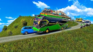 Worlds Driving Challenges on Deadliest Roads  Euro Truck Simulator 2 3 [upl. by Torhert]