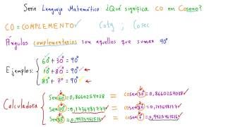 ¿Qué significa quotCOquot en COseno [upl. by Ellinej]