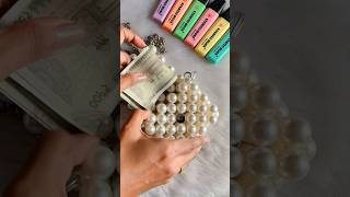 DIY Pearl Bag😱 crafteraditi diy youtubeshorts shorts youtubepartner PearlBag CrafterAditi [upl. by Akisey]