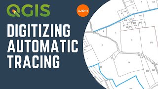 QGIS  How to use the automatic tracing when digitizing [upl. by Shirk]