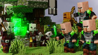 Villagers vs Pillagers EP2  REVENGE  The guardians of the village EP 2 Minecraft animation [upl. by Nelyag]