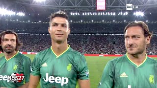 Cristiano Ronaldo Francesco Totti amp Andrea Pirlo  Parita Del Cuore 2019 [upl. by Spurgeon]