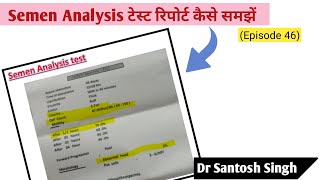 How to Read Semen Analysis Test Report Infertility Episode 46 Dr Santosh Singh [upl. by Luedtke]