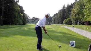 Ernie Els crushes driver at BMW PGA [upl. by Atteve422]