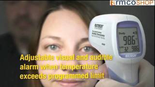 How to use the NonContact Forehead InfraRed Thermometer IR200 by Extech [upl. by Nowyt]