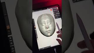 Sculpting face in nomad sculpt on iPad Pro [upl. by Itoyj406]