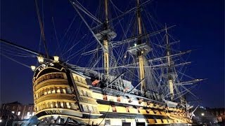 HMS Victory firing rolling broadside [upl. by Sherr723]