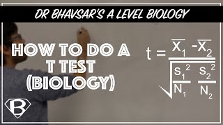 How to do a t test biology [upl. by Sanferd]