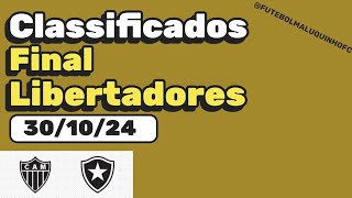 Classificados Final Libertadores 2024 301024 [upl. by Orazal]