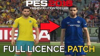 PES 2018 How to Install Official Team Names Kits Logos Leagues amp More [upl. by Yob]