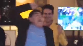 ASÍ CELEBRÓ MARADONA EL GOL DE YERRY MINA VS INGLATERRA [upl. by Llewol]