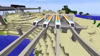 Minecraft Maglev System  Central Station  Real Train Mod [upl. by Anytsirhc]