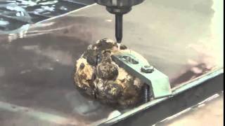 Flow Waterjet Cutting A Geode [upl. by Ellwood]