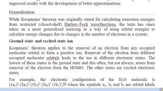 msc final paper ixb unit iv koopmans theorem 1 [upl. by Minier103]