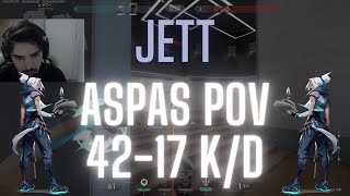 LEV Aspas POV Jett on Split 4217 KD VALORANT Pro POV [upl. by Marika]