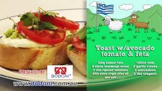 Avocado amp Feta Cheese on toast  a delicious greek recipe video Dodoni The authentic Greek Feta [upl. by Sauveur]