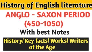 Anglo Saxon period in English literature History of English literature  Old English Poetry [upl. by Stoddard]