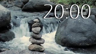 Waterfall  20 Minute TIMER  calming Music [upl. by Iveel]