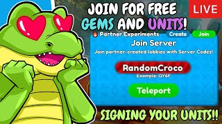 🔴 LIVE 1 FREE SHINY UNITS GIVEAWAY 🎉 Join the Roblox TTD Sandbox fun [upl. by Dare344]