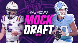 2024 NFL Mock Draft QBs go in top 3 picks  CBS Sports [upl. by Ynamrej]