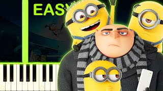 WHISTLE THEME  DESPICABLE ME  EASY Piano Tutorial [upl. by Merete]