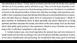 Institutes of the Christian Religion  John Calvin Book 3 chapter 3 part 1 [upl. by Benil]