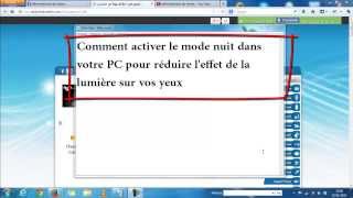 Activer le mode nuit dans windows 7 et windows 8 [upl. by Runstadler]