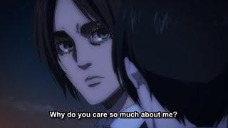 Eren and Mikasa confession  Attack on Titan Season 4 Clip [upl. by Narmak]