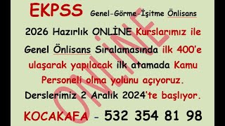 Ekpss 2026ya GenelGörmeİşitme Önlisans olarak hazırlanan arkadaşlara özel 2026 Baskı ÖNLİSANS [upl. by Renae919]