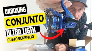 ✅️ KIT ULTRA LIGHT  Unboxing ● Vara Speed Prime  Molinete Truly 800  linha MX Pesca [upl. by Fulmis745]