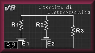 29  Sovrapposizione degli effetti  ESERCIZI DI ELETTROTECNICA [upl. by Nnairek722]