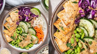 Spring Roll Bowls with Peanut Sauce shorts [upl. by Dian594]