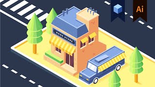 Isometric Illustration Isometric Design Process in Illustrator Speed Art [upl. by Ahseela]