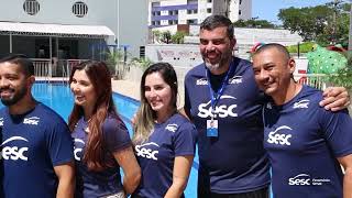 Inauguração Piscina Sesc Ilhotas PCD  acessibilidade [upl. by Javler]