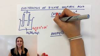 Explaining the electrolysis of dilute sulfuric acid H2SO4 aq GCSE Chemistry [upl. by Danielson]