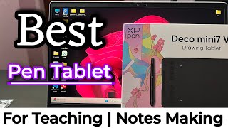 Best Pen Tablet For Online Teaching XP Pen Deco Mini 7 v2 [upl. by Fabria]